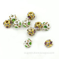 Fashion crystal stone hollow out ball bead zinc alloy jewelry accessories